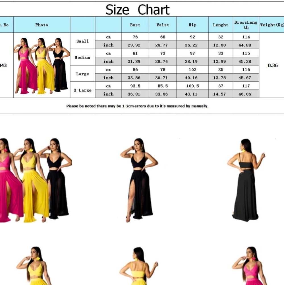 BEAUTIFUL 2PC DEEP V NECK SPAGHETTI STRAP TOP - Picture 5 of 5